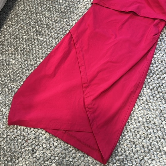 Porto San Francisco Magenta Pink Asymmetrical Midi Shift Dress Size 2 - Picture 3 of 10